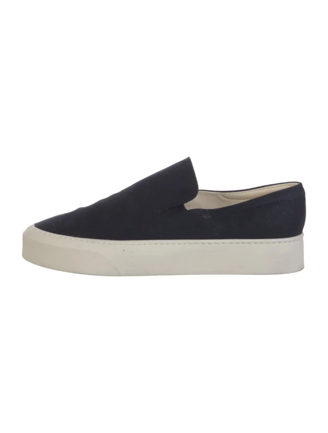 The Row Marie H in blue Suede from The RealReal