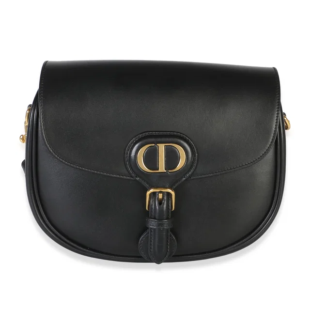 Dior Black Box Calfskin Medium Bobby Flap Bag in Black Calfskin from myGemma