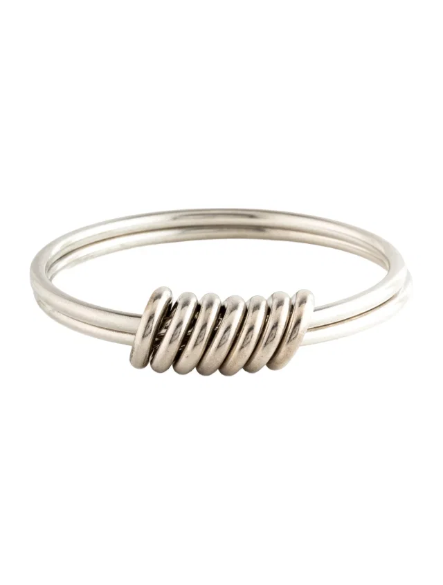 Georg Jensen Double Bangle Bracelet, 7.5" in multicolor from The RealReal