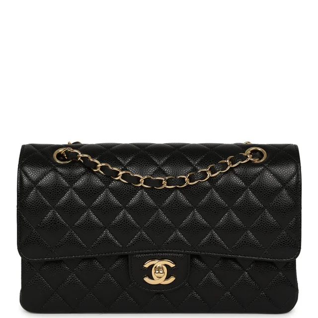 Chanel Medium Classic Double Flap Bag Black Caviar Gold Hardware from Madison Avenue Couture