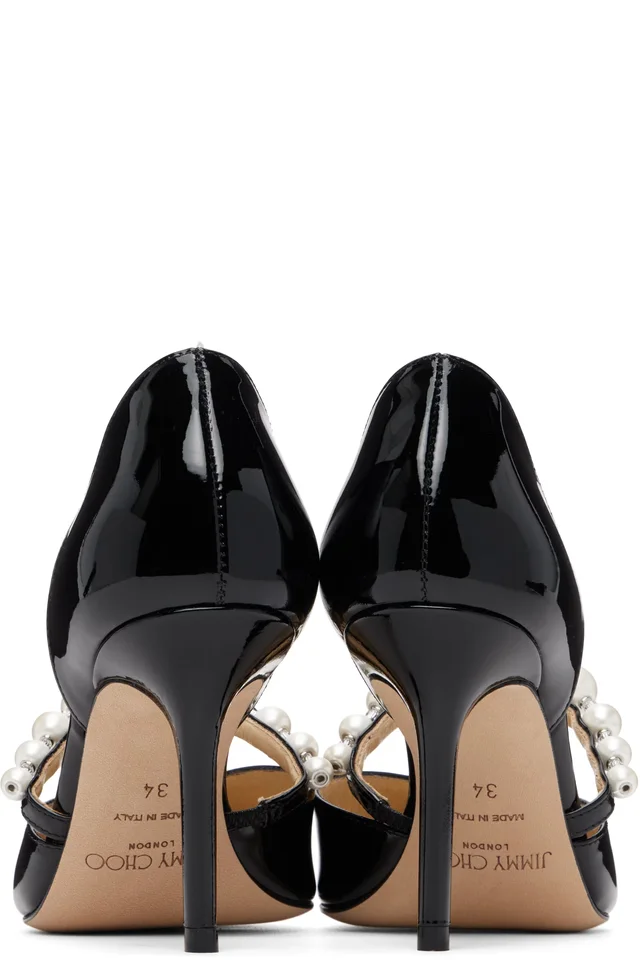 Jimmy Choo Black Aurelie 85 Heels, photo 2 of 5 from SSENSE