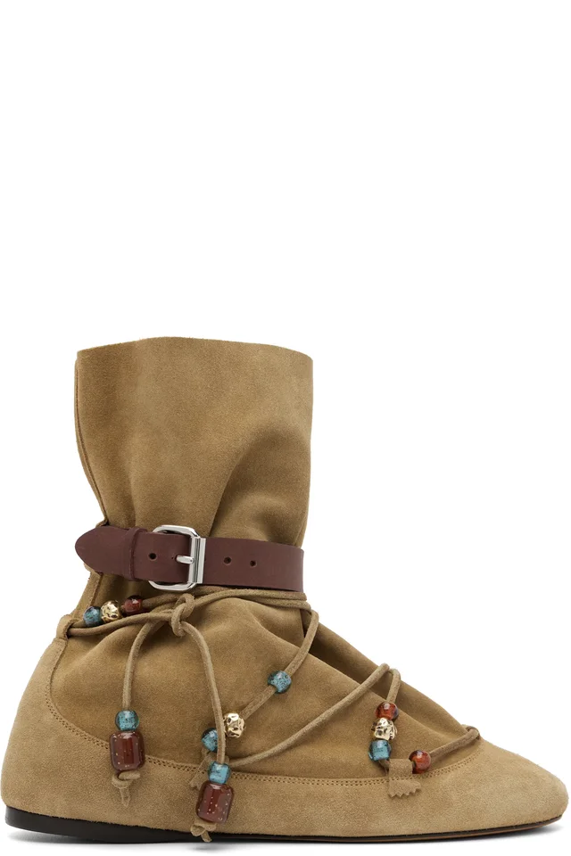 Isabel Marant Taupe Letiz Boots, image 1 of 1 from SSENSE