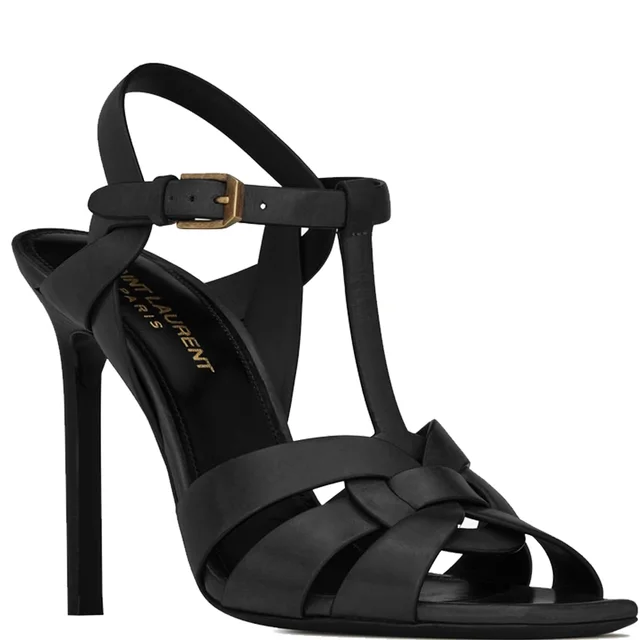 SAINT LAURENT Tribute Sandal 105 Nappa, Black from Cultstatus, photo 1 of 1