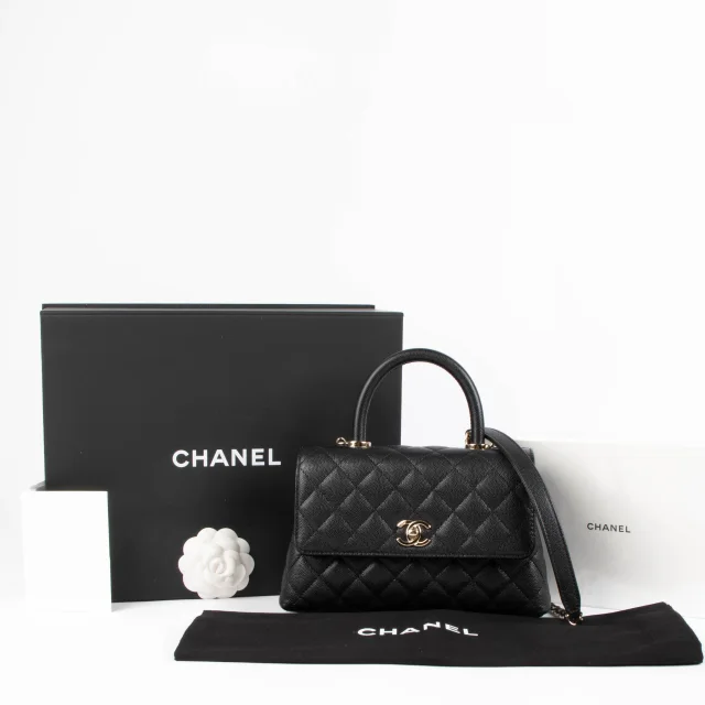 Chanel Black Caviar Small Coco Handle Bag in Black Caviar leather from Labellov, photo 2 of 9
