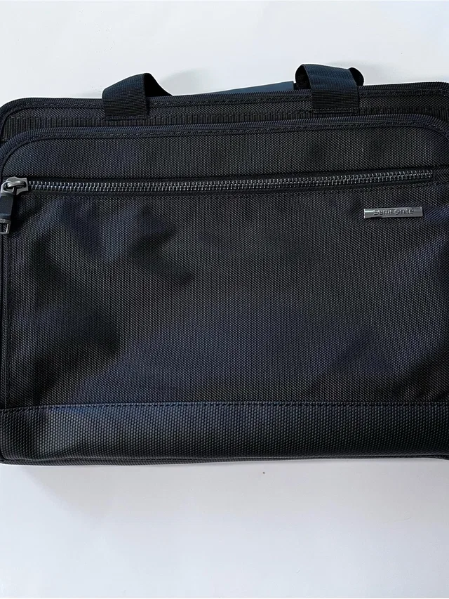 Samsonite Laptop Briefcase With Front Zip Pocket in black from Poshmark