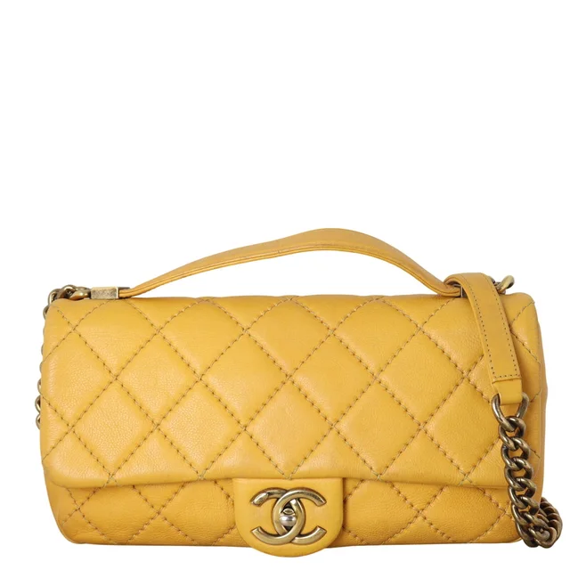 Chanel CC Top Handle Flap Bag in Calfskin from Luxe.It.Fwd