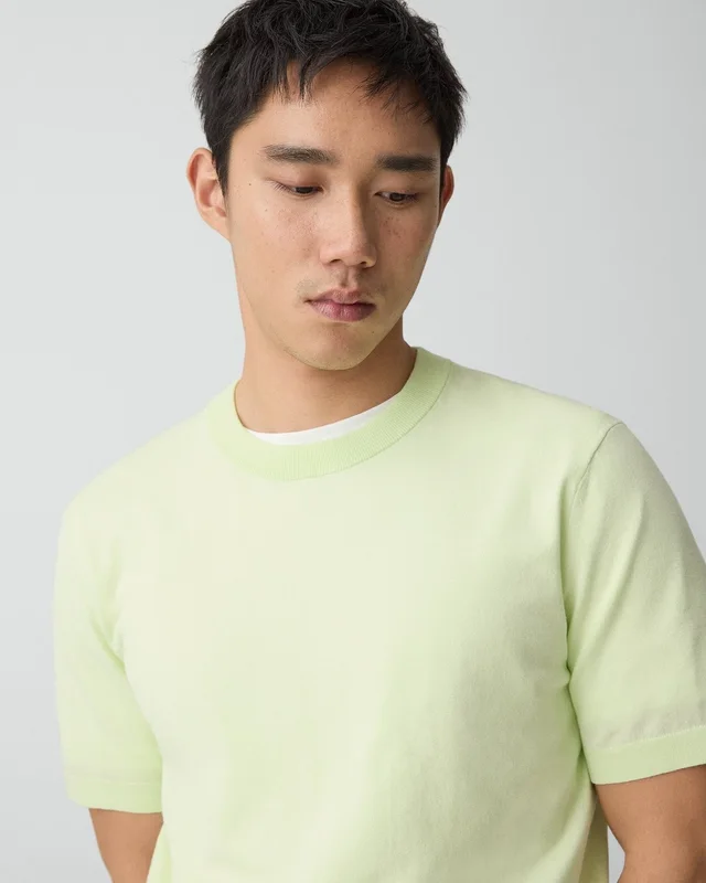 Theory Soris Tee in Light Bilen in FADED LIME 62% Viscose, 38% Polyester; Exclusive Of Elastic, photo 11 of 12 from Theory