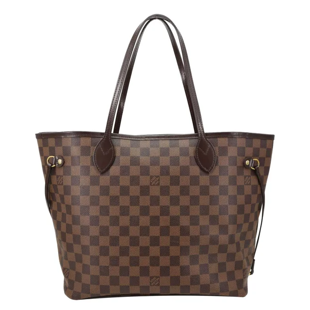 Louis Vuitton Neverfull MM Damier Ebene Tote Bag Brown in Brown Canvas from Dallas Designer Handbags