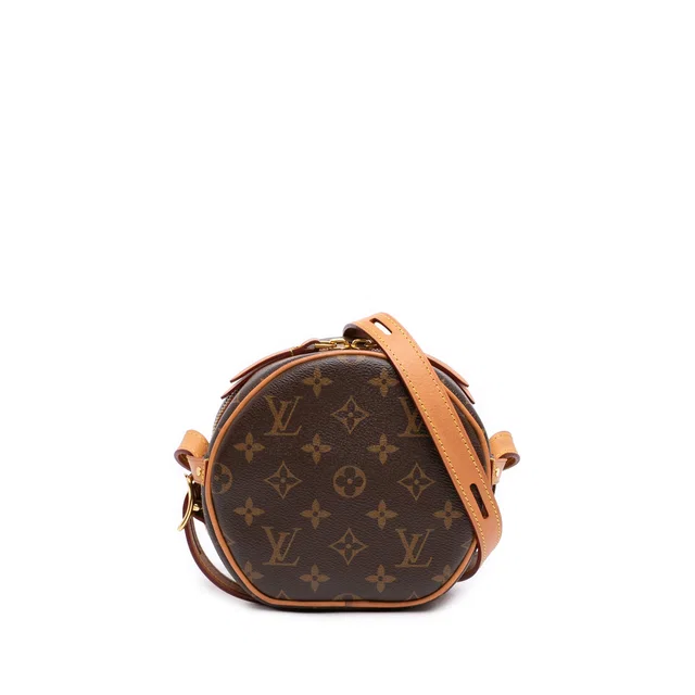 Brown Louis Vuitton Monogram Boite Chapeau Souple PM Crossbody Bag in Brown Coated canvas from Designer Revival