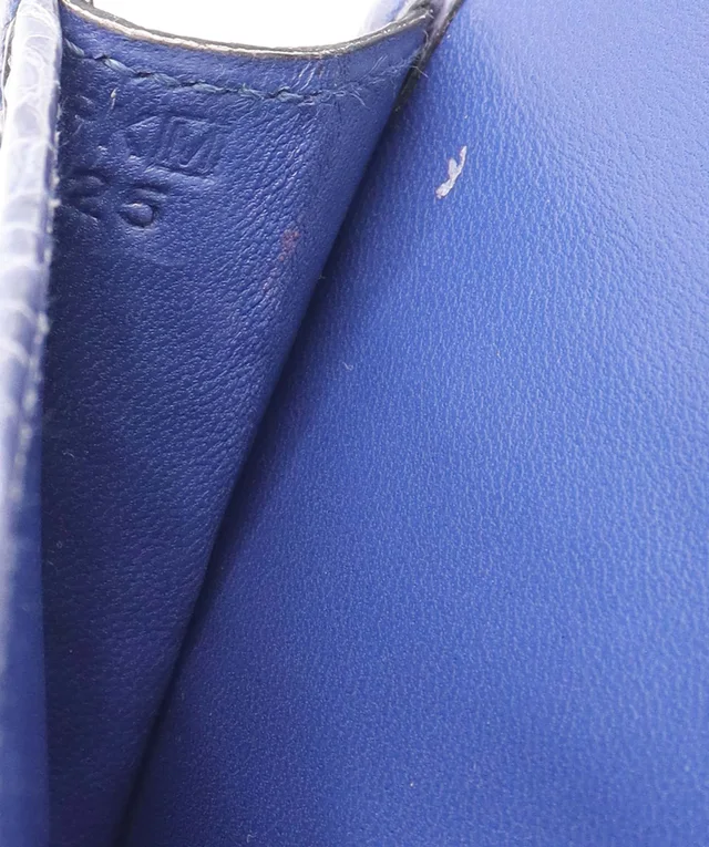 Hermès Bleu Brighton Shiny Mississippi Alligator Mini Jige Clutch in Blue Crocodile from Luxury Promise, photo 10 of 11