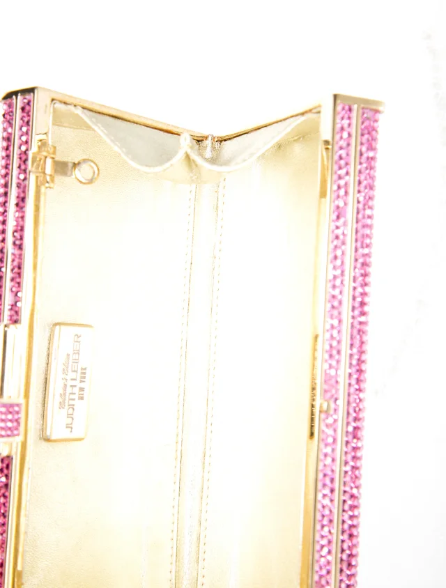 Judith Leiber Crystal Minaudière in pink Leather from The RealReal, photo 6 of 6