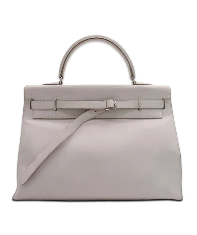 Hermès jpg Kelly flat rose dragee swift leather palladium hardware full set with box rain cover and… in Pink Swift leather from Luxury Promise