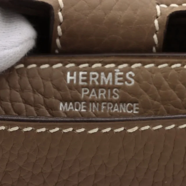 Hermès 2005 Sac à Dépêches 38 Étaupe in Togo leather from VINTAGE QOO TOKYO, photo 6 of 13