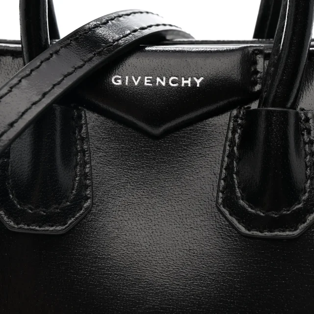 Givenchy Shiny Lord Calfskin Micro Antigona Black in Black Calfskin from FASHIONPHILE, photo 8 of 10