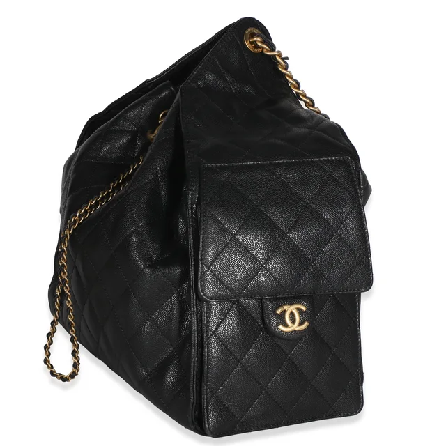 Black Quilted Caviar Medium Chanel 25 Hobo in Black Caviar leather from myGemma, photo 2 of 2