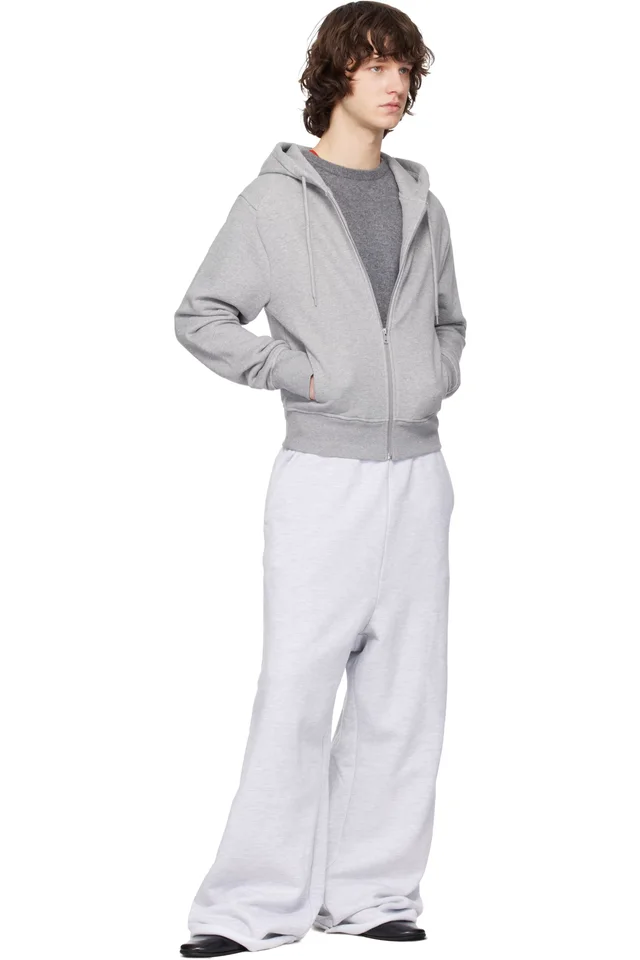 Entire Studios Gray Slim Zip Up Hoodie, photo 4 of 4 from SSENSE
