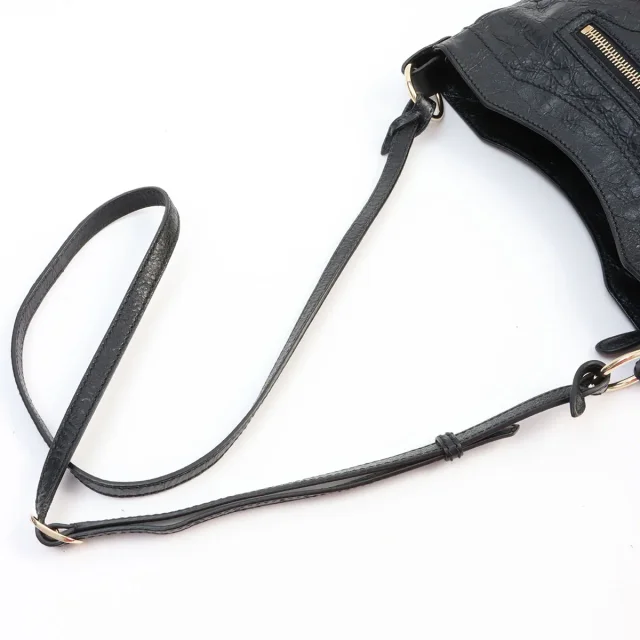 Balenciaga The Hip Shoulder Bag Black in Black Leather from VINTAGE QOO TOKYO, photo 10 of 10