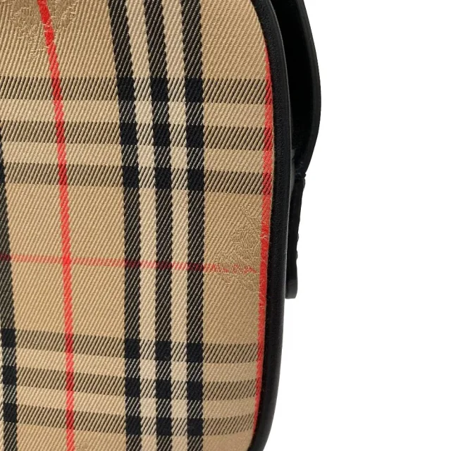Burberry Cotton Canvas Leather Shoulder Bag in Canvas from LuxUness, photo 8 of 16