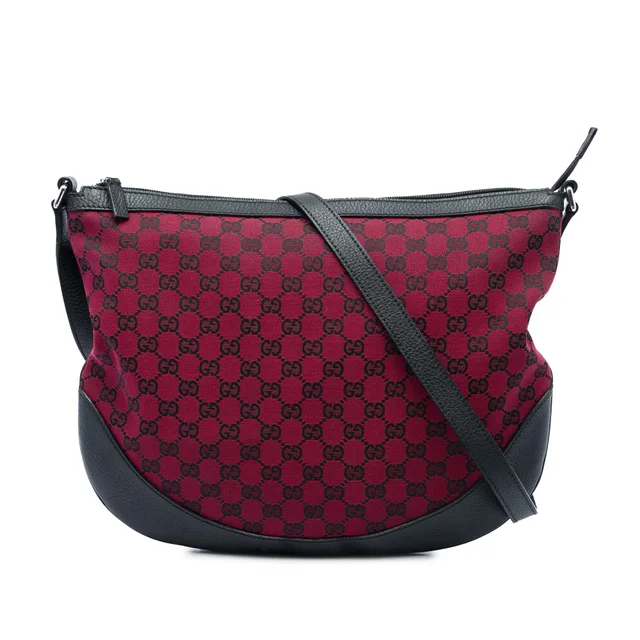 Red Gucci GG Canvas Crossbody in Red Canvas from Designer Revival
