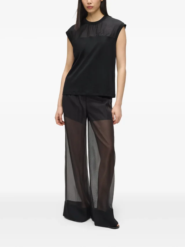 Karl Lagerfeld signature organza tank top, photo 2 of 2 from FARFETCH