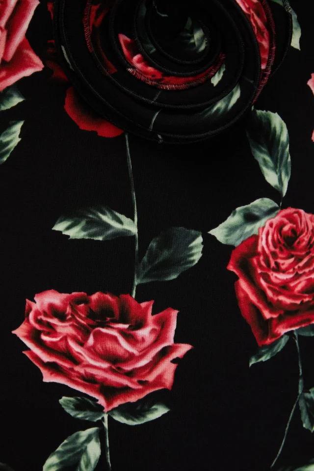 Magda Butrym Floral-Appliquéd Jersey Halterneck Bodysuit in Black, photo 4 of 4 from THE OUTNET