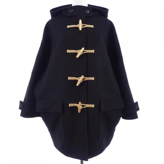 Celine Duffle Coat Black in Black Cashmere from The Reluxe