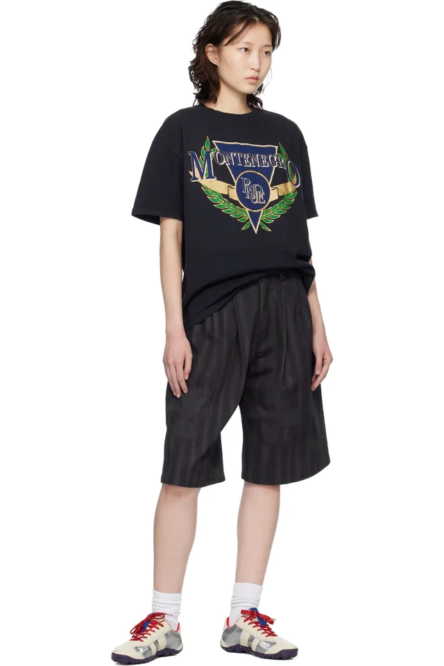 Rhude Black Montenegro Regatta T-shirt, photo 4 of 4 from SSENSE