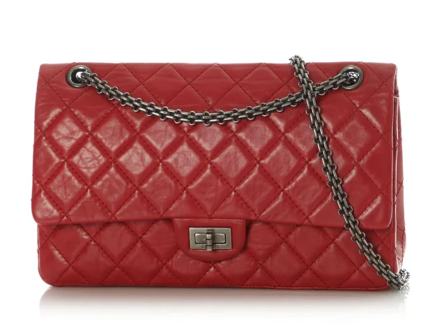 Chanel Red Quilted Aged Calfskin Reissue 226 in Red Calfskin from Ann's Fabulous Finds, photo 3 of 10