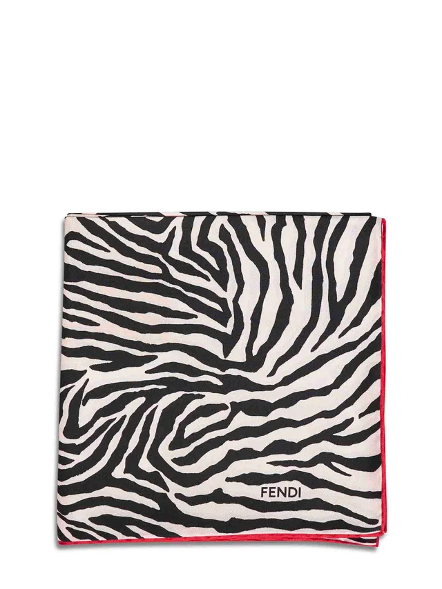 Fendi Zebra Silk Scarf — Multicolor Scarfs in Multicolor Silk from HEWI