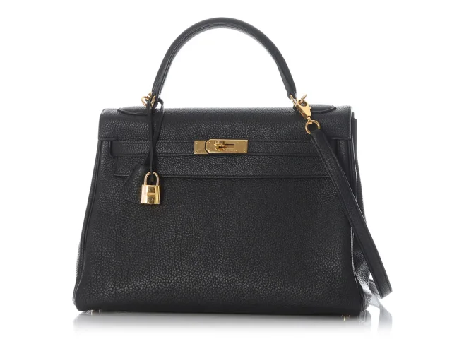Hermès Togo Kelly 32 in Black Togo leather from Ann's Fabulous Finds, photo 2 of 11