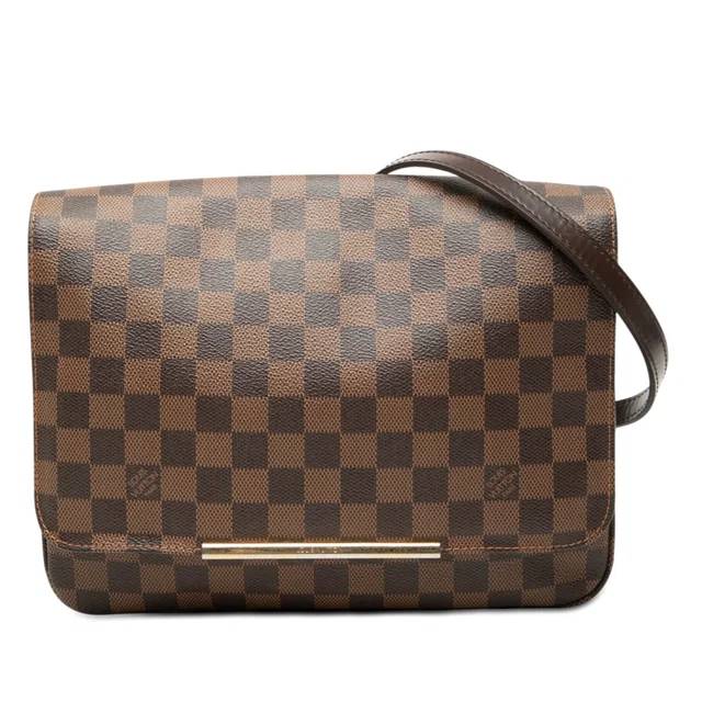 Brown Louis Vuitton Damier Ebene Hoxton GM Crossbody Bag in Brown Canvas from Designer Revival