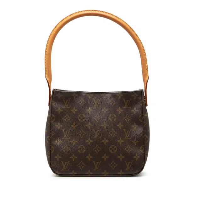 Brown Louis Vuitton Monogram Looping MM Shoulder Bag in Brown Coated canvas from Designer Revival