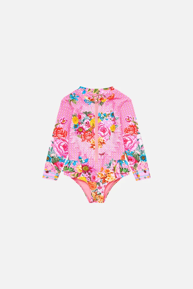 Camilla eBoutique BABIES ZIP FRONT PADDLE SUIT WITH FRILL BACK ILLUSTRATION NATION from CAMILLA, photo 1 of 1