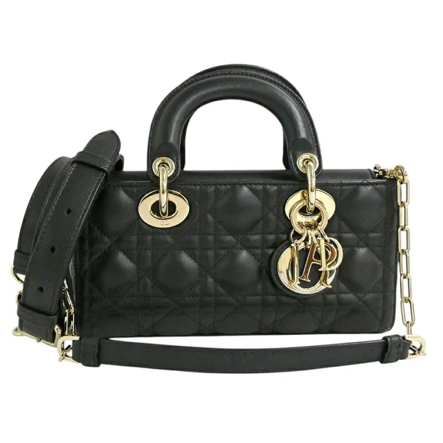 Dior Lady D-joy Bag Small D Joy Cannage Black in Black Lambskin from The Reluxe