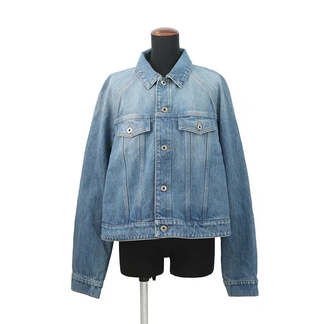 Loewe Anagram Trapeze Denim Jacket Size 40 Denim BlueS359Y50X95 Cotton100% in Denim from GALLERY RARE