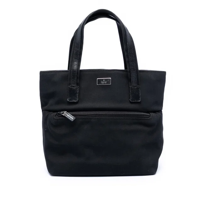 Black Gucci GG Canvas Handbag in Black Canvas from Designer Revival