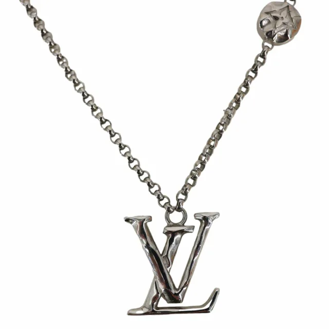 Louis Vuitton Initials Metal Chain Necklace Silver in Silver from Dallas Designer Handbags