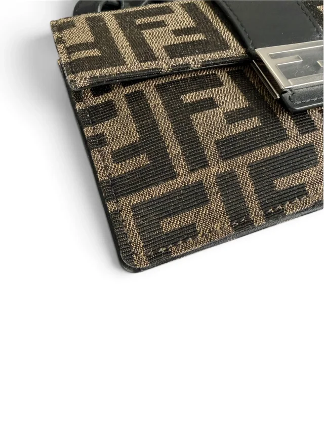 Fendi Jacquard Vitello Grace 1974 Baguette Belt Pouch in Canvas from Season 2 Consign, photo 8 of 10