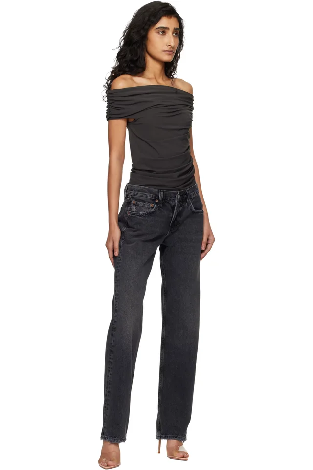AGOLDE Brown Sherilyn Bodysuit, photo 5 of 5 from SSENSE