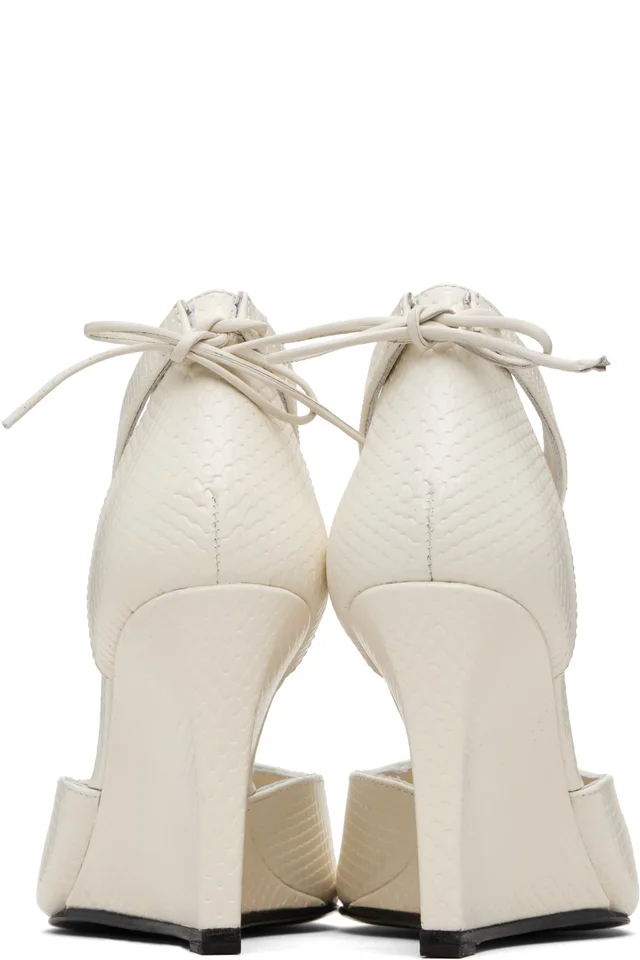 Coperni White Wedge Stiletto Heels, photo 2 of 5 from SSENSE