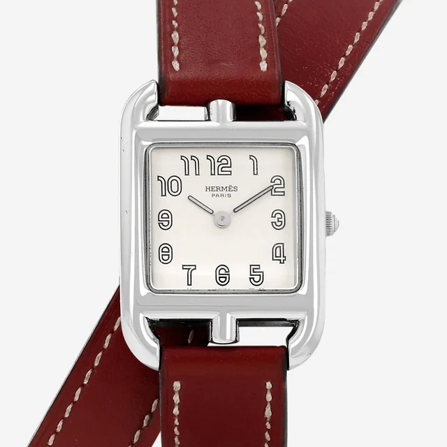 Cape Cod watch in steel Ref: Hermes - CC1.210 Circa 2000 in Leather from Collector Square