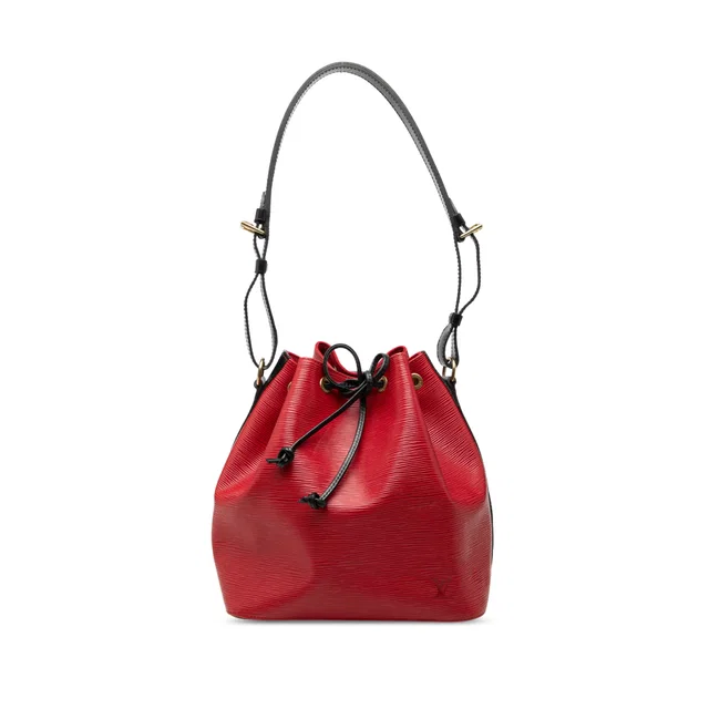 Red Louis Vuitton Epi Petit Bicolor Noe Bucket Bag in Red Leather from Designer Revival