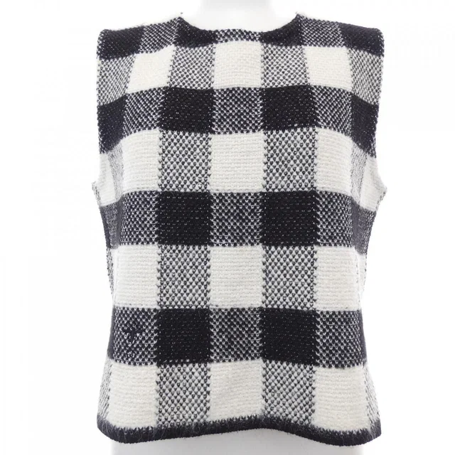 Dior Vest Black 42 White in Black from The Reluxe