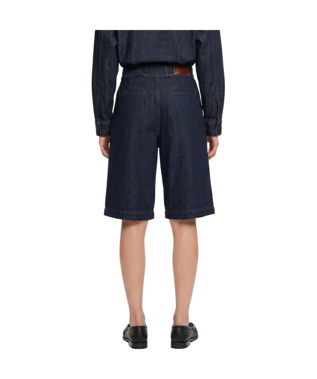 Dries Van Noten Belted Denim Shorts, photo 4 of 4 from SENSER