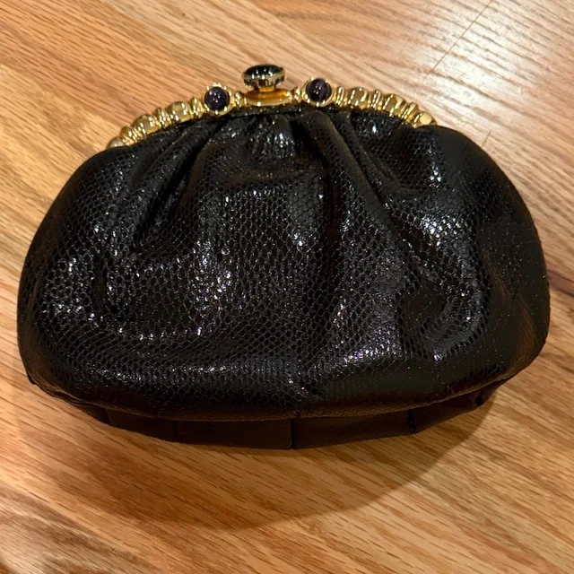 Judith Leiber Black Clutch in black|gold from Poshmark