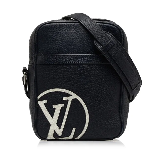 Blue Louis Vuitton Taurillon Danube LV Circle PM in Blue Leather from Designer Revival