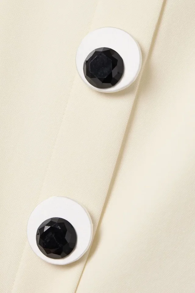 Area Crystal-Embellished Wool-Twill Mini Dress in Off White, photo 8 of 8 from THE OUTNET