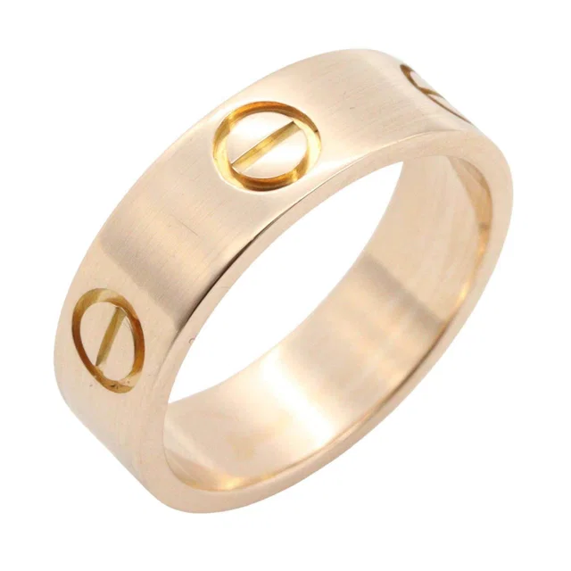 Cartier Love Au750 Pink Gold Ring Size 51 in Pink from LuxUness