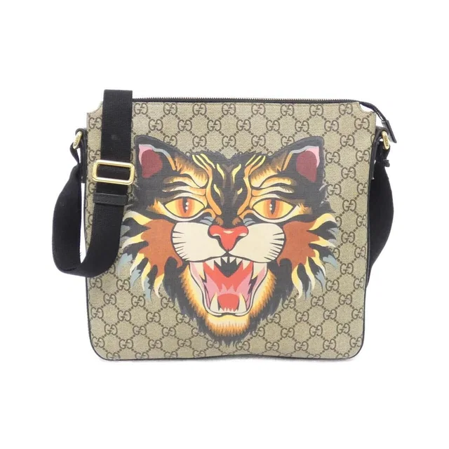 Gucci Shoulder Bag Canvas Black in Black Canvas from The Reluxe