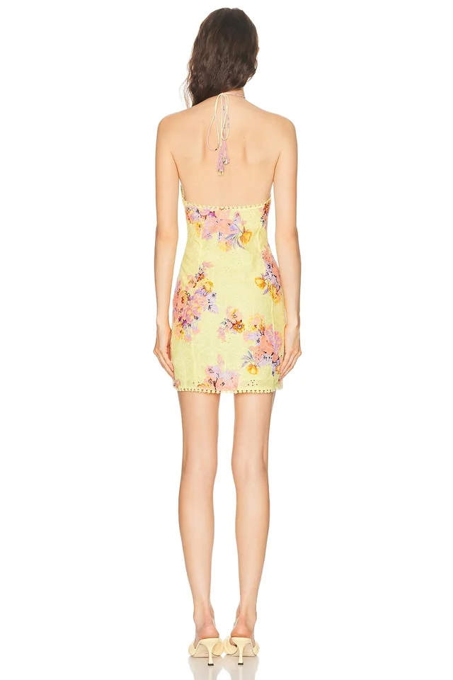 HEMANT AND NANDITA Kysha Mini Dress in Yellow, photo 2 of 2 from FWRD